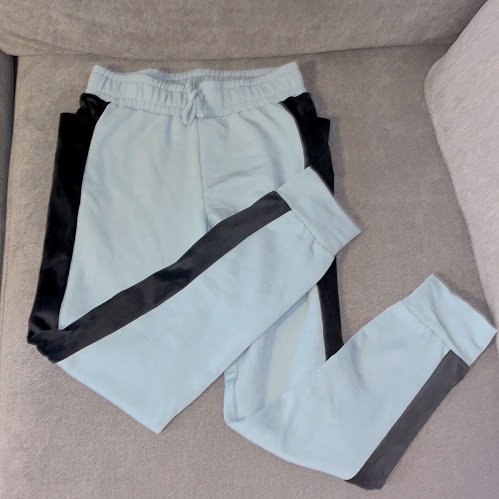 Zella Girl Light Blue With Navy Stripe Sweatpants (10/12)
